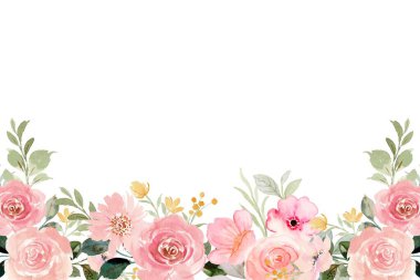 Tasarım için suluboya çiçekler arka plan vektörü.