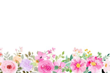 Tasarım için suluboya çiçekler arka plan vektörü.