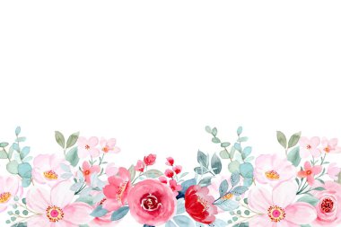 Tasarım için suluboya çiçekler arka plan vektörü.