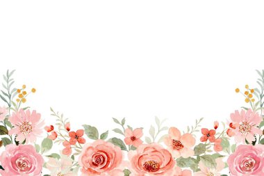 Tasarım için suluboya çiçekler arka plan vektörü.