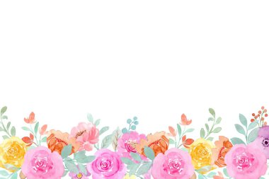 Tasarım için suluboya çiçekler arka plan vektörü.