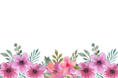 Tasarım için suluboya çiçekler arka plan vektörü.