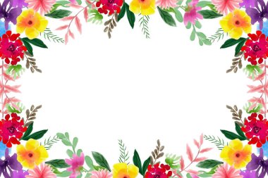 Tasarım için suluboya çiçekler arka plan vektörü.