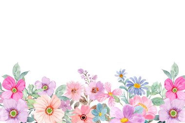 Tasarım için suluboya çiçekler arka plan vektörü.