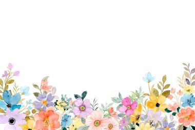 Tasarım için suluboya çiçekler arka plan vektörü.