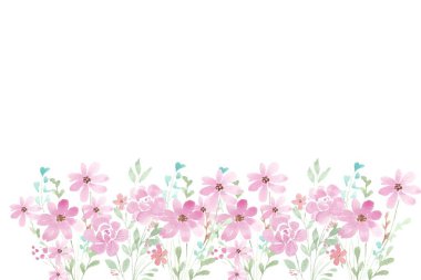 Tasarım için suluboya çiçekler arka plan vektörü.