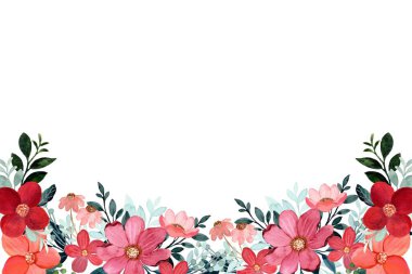 Tasarım için suluboya çiçekler arka plan vektörü.