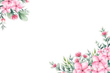 Tasarım için suluboya çiçekler arka plan vektörü.