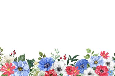 Tasarım için suluboya çiçekler arka plan vektörü.