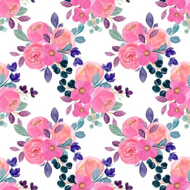 Beyaz arka planda tatlı bir suluboya deseni var. Güzellik ürünleri veya diğer ürünler için suluboya desen.