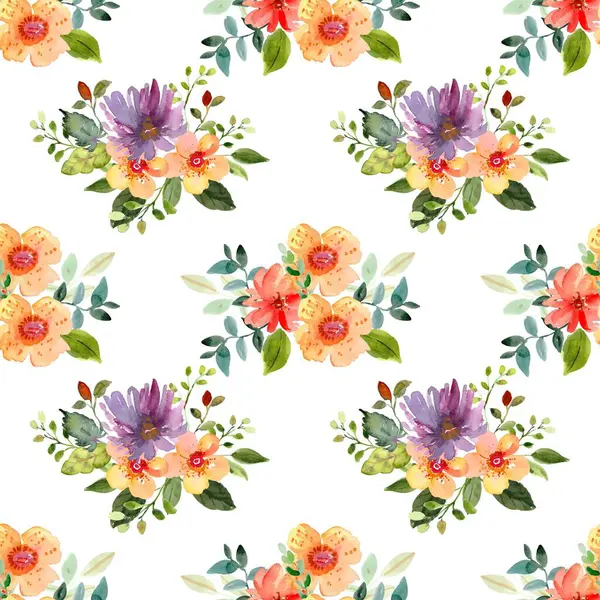 Beyaz arka planda tatlı bir suluboya deseni var. Yumuşak pastel renkler su rengi güzellik ürünleri veya diğer şeyler için kusursuz desen.