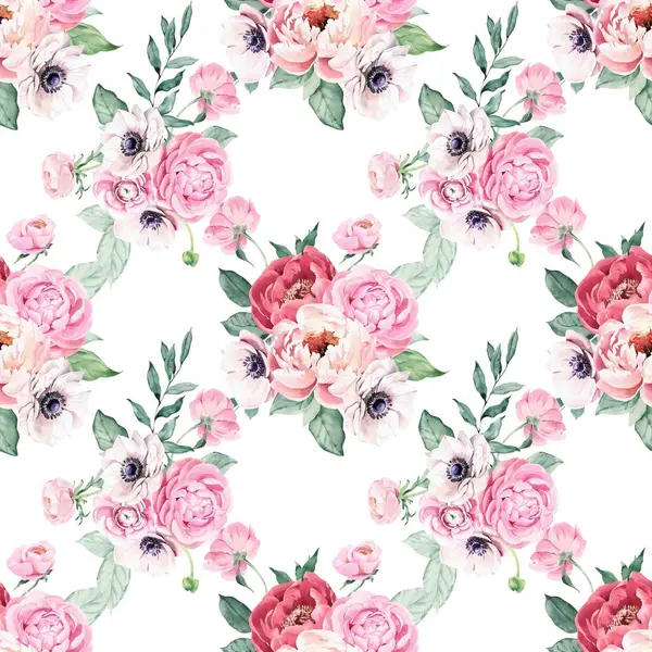 Beyaz arka planda tatlı bir suluboya deseni var. Güzellik ürünleri veya diğer ürünler için suluboya desen.