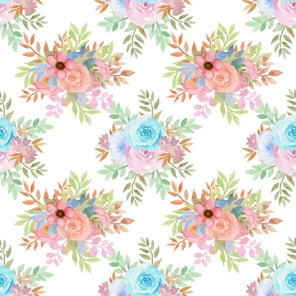 Beyaz arka planda tatlı bir suluboya deseni var. Güzellik ürünleri veya diğer ürünler için suluboya desen.