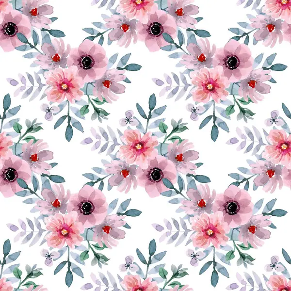 Beyaz arka planda tatlı bir suluboya deseni var. Güzellik ürünleri veya diğer ürünler için suluboya desen.