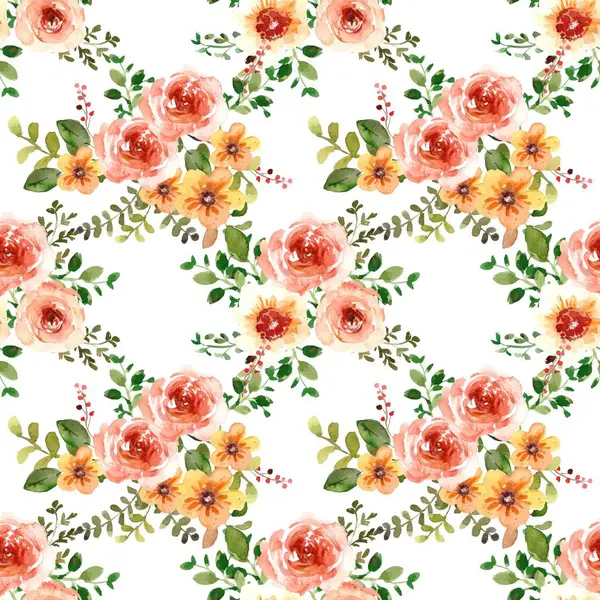 Beyaz arka planda tatlı bir suluboya deseni var. Güzellik ürünleri veya diğer ürünler için suluboya desen.