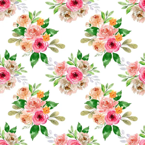 Beyaz arka planda tatlı bir suluboya deseni var. Güzellik ürünleri veya diğer ürünler için suluboya desen.