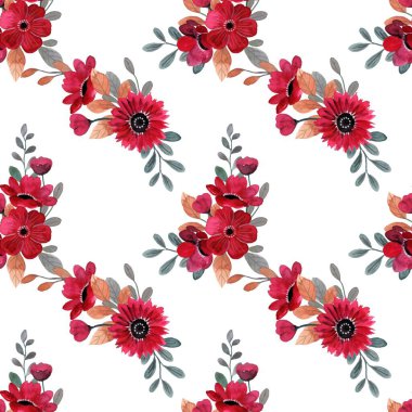 Beyaz arka planda tatlı bir suluboya deseni var. Güzellik ürünleri veya diğer ürünler için suluboya desen.