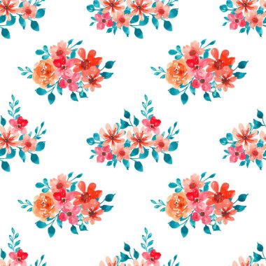 Beyaz arka planda tatlı bir suluboya deseni var. Güzellik ürünleri veya diğer ürünler için suluboya desen.