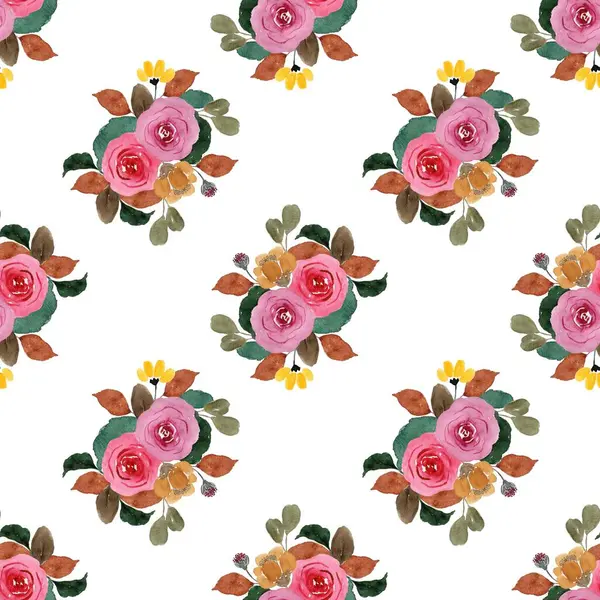 Beyaz arka planda tatlı bir suluboya deseni var. Güzellik ürünleri veya diğer ürünler için suluboya desen.