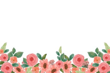 Tasarım için suluboya çiçekler arka plan vektörü.