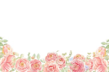 Tasarım için suluboya çiçekler arka plan vektörü.