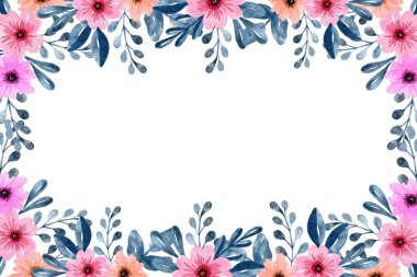 Tasarım için suluboya çiçekler arka plan vektörü.