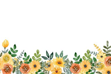 Tasarım için suluboya çiçekler arka plan vektörü.