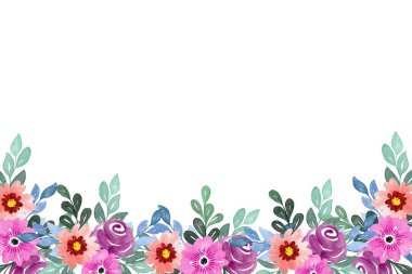 Tasarım için suluboya çiçekler arka plan vektörü.