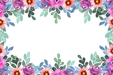 Tasarım için suluboya çiçekler arka plan vektörü.