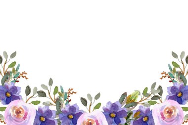 Tasarım için suluboya çiçekler arka plan vektörü.