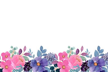 Tasarım için suluboya çiçekler arka plan vektörü.