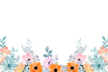 Tasarım için suluboya çiçekler arka plan vektörü.