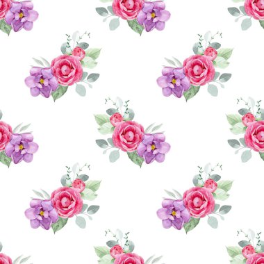 Tasarım için suluboya çiçekler arka plan vektörü.