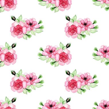 Tasarım için suluboya çiçekler arka plan vektörü.