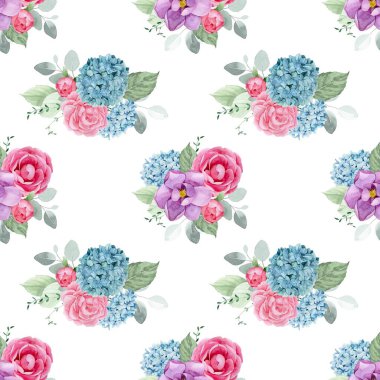 Tasarım için suluboya çiçekler arka plan vektörü.