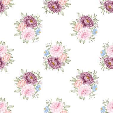 Tasarım için suluboya çiçekler arka plan vektörü.