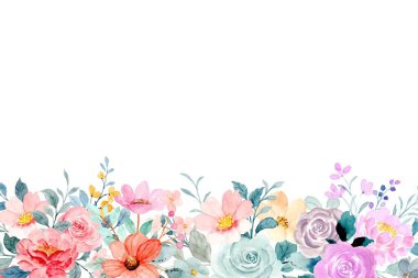 Tasarım için suluboya çiçekler arka plan vektörü.