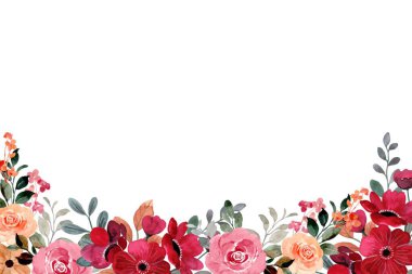 Tasarım için suluboya çiçekler arka plan vektörü.