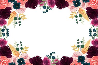 Tasarım için suluboya çiçekler arka plan vektörü.