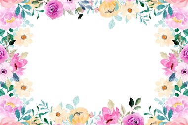 Tasarım için suluboya çiçekler arka plan vektörü.