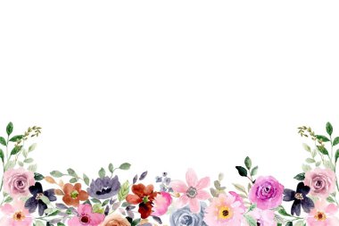 Düğün, doğum günü, kart, arkaplan, davetiye, duvar kağıdı, çıkartma, dekorasyon için suluboya çerçeve.