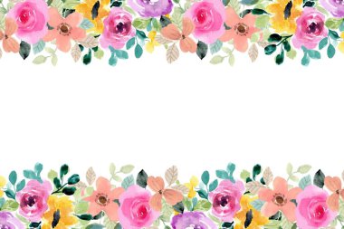 Düğün, doğum günü, kart, arkaplan, davetiye, duvar kağıdı, çıkartma, dekorasyon için suluboya çerçeve.