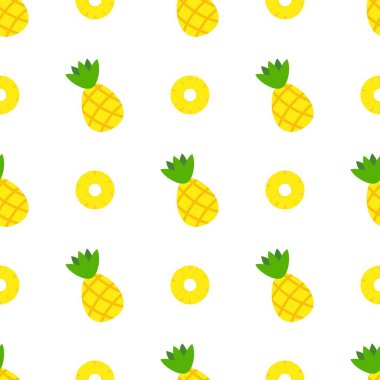 Ananassız desen, tropik olgun meyve.