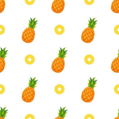 Ananassız desen, tropik olgun meyve.