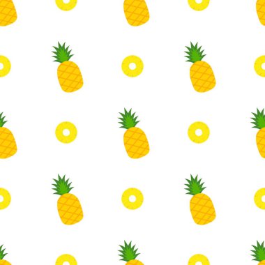 Ananassız desen, tropik olgun meyve.