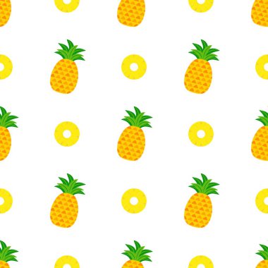 Ananassız desen, tropik olgun meyve.