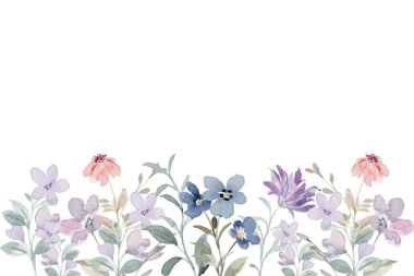 Tasarım için suluboya çiçekler arka plan vektörü.