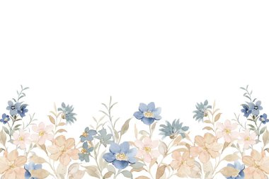 Tasarım için suluboya çiçekler arka plan vektörü.