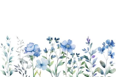 Tasarım için suluboya çiçekler arka plan vektörü.