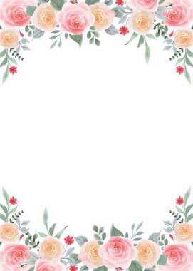 Tasarım için suluboya çiçekler arka plan vektörü.